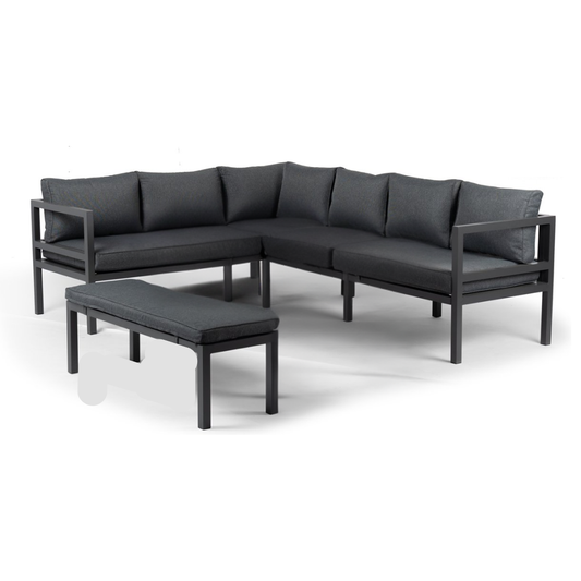 Tierra Outdoor Loungehoek - Brooklyn - 2-delig - 245x195x87cm - Antraciet