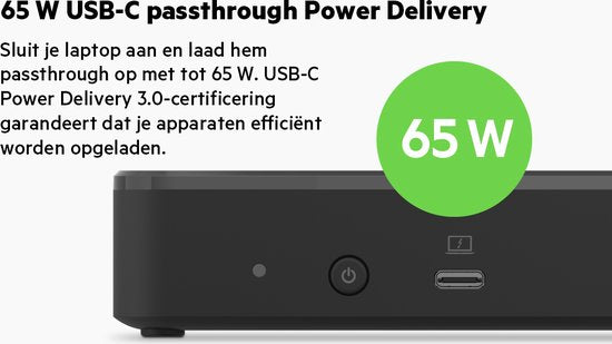 Belkin USB-C Triple Display Dock MST- 14-poorts USB-C-dockingstation, 65 W Power Delivery, 4K-display, 2x HDMI, 2x DisplayPort, 3x USB-C, 5x USB-A en 1x Gigabit Ethernet, USB-C-dock voor Chromebook, Windows PC’s, XP’s en meer