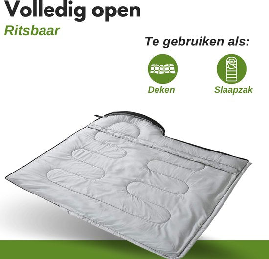 Vertrex Tri-Season Adventure Mummy Slaapzak - Slaapzakken Volwassenen - Kamperen - Zwart
