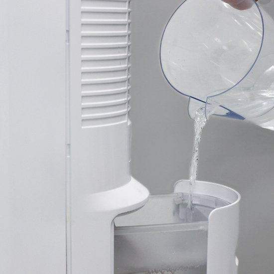 Livington ChillTower - Aircooler met waterkoeling - draagbare airconditioner met 3 niveaus - krachtige maxi-tower-luchtkoeler met tankvolume voor 12 uur koelen