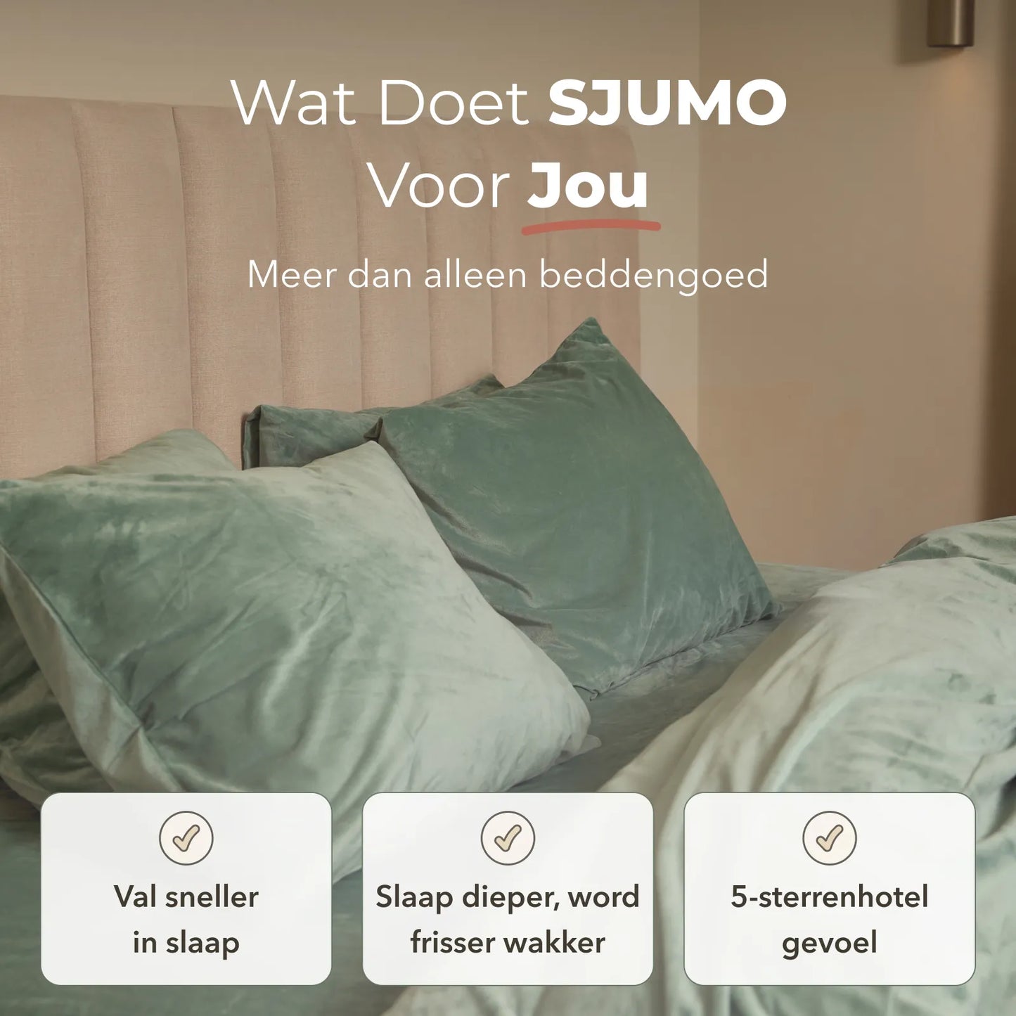Sjumo dekbedovertrek Silky Smooth - 200 x 220 cm - Forest Green - 2 kussenslopen