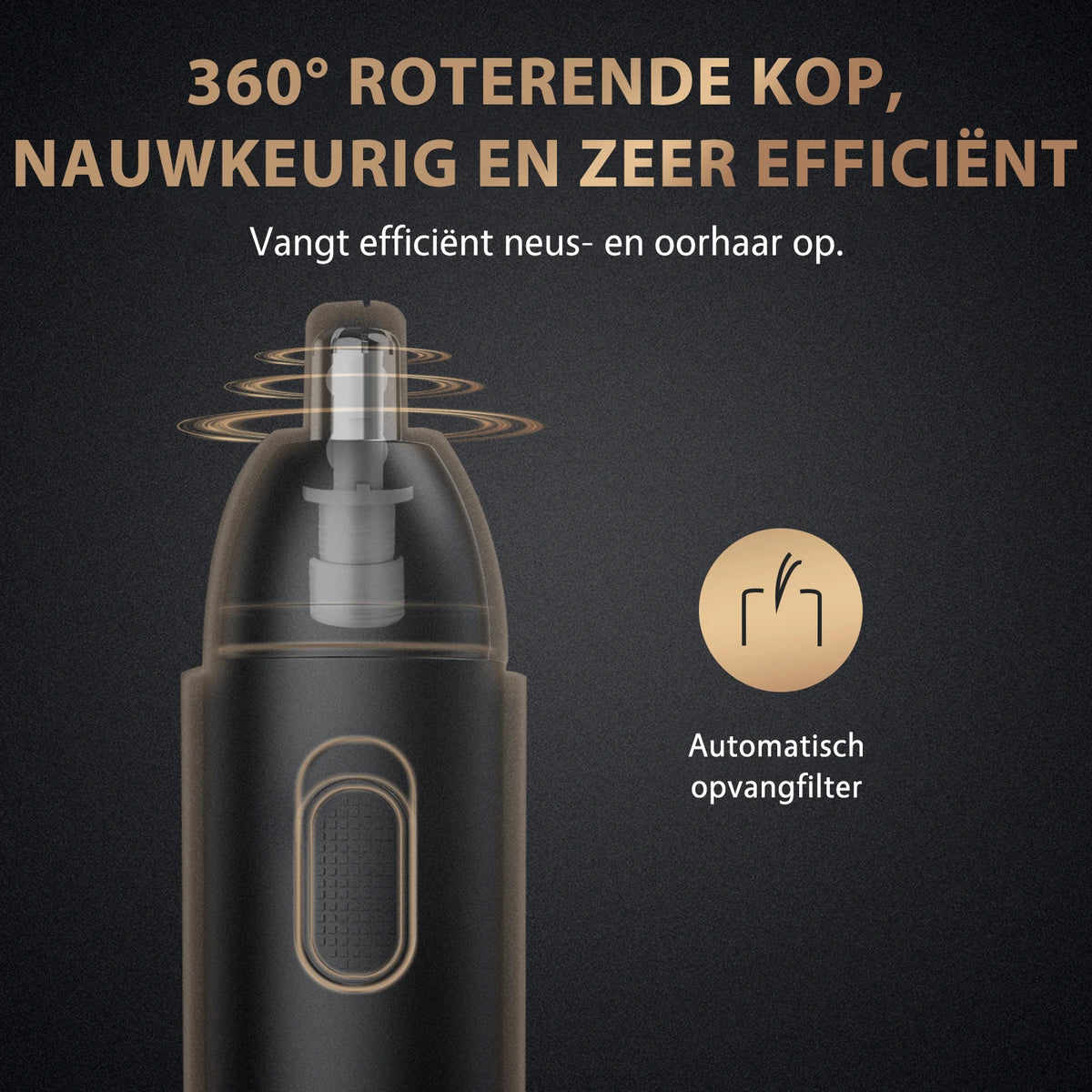 MAXGROOM oplaadbare neus- en oorhaartrimmer