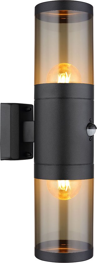 Globo wandlamp Xeloo - zwart - metaal - 32014-2BSS