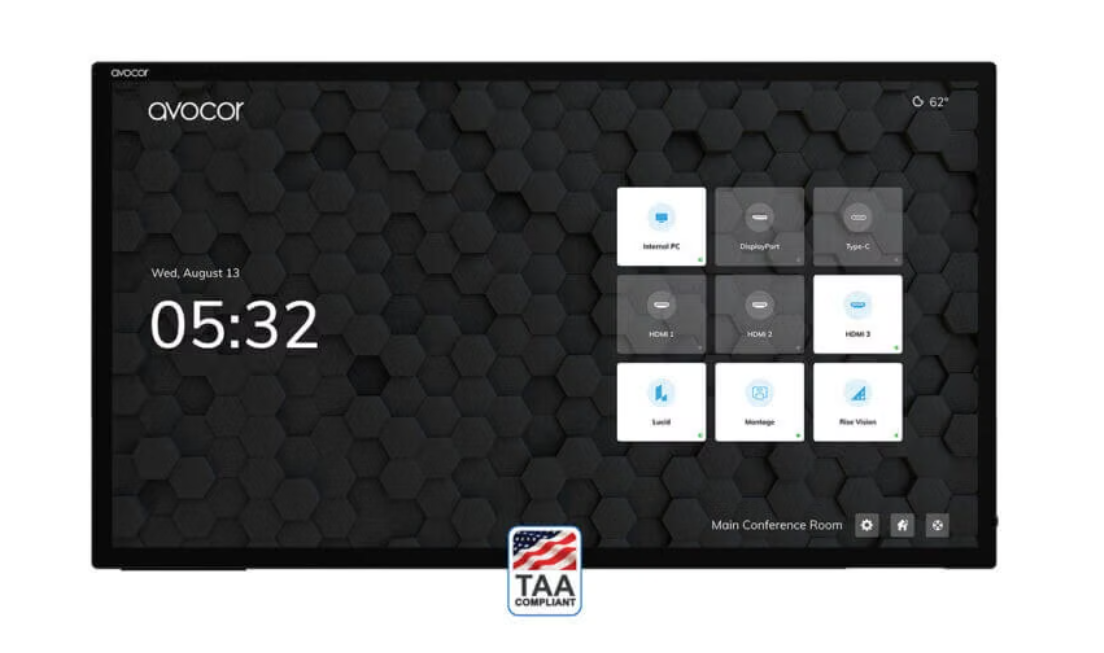 Avocor H20 Series 75" 4K LED Touch Display - AVH-7520 - 1714 x 80 x 1002 mm