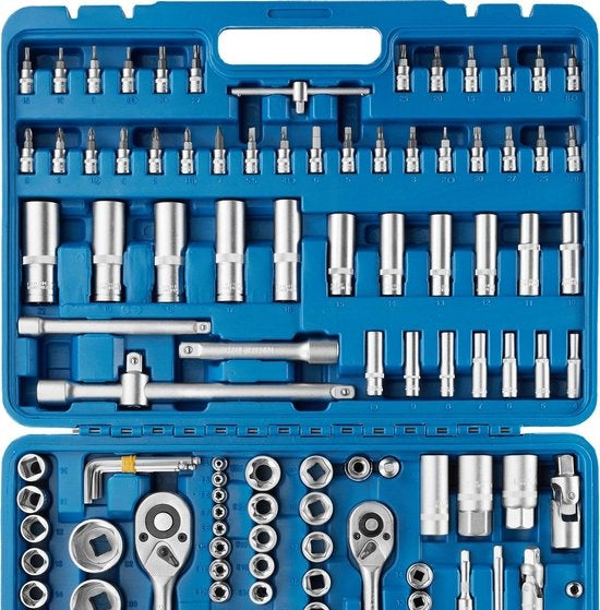 tectake Dopsleutelset 171-delig - 1/4", 3/8" en 1/2"