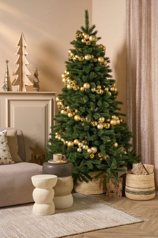 Black Box Trees Toronto Kunstboom h230xd140cm - Kerstboom met Realistische Frosted Naaldtips - Kerstversiering voor Binnen - Scharnierconstructie voor Snelle en Eenvoudige Opbouw - Groen