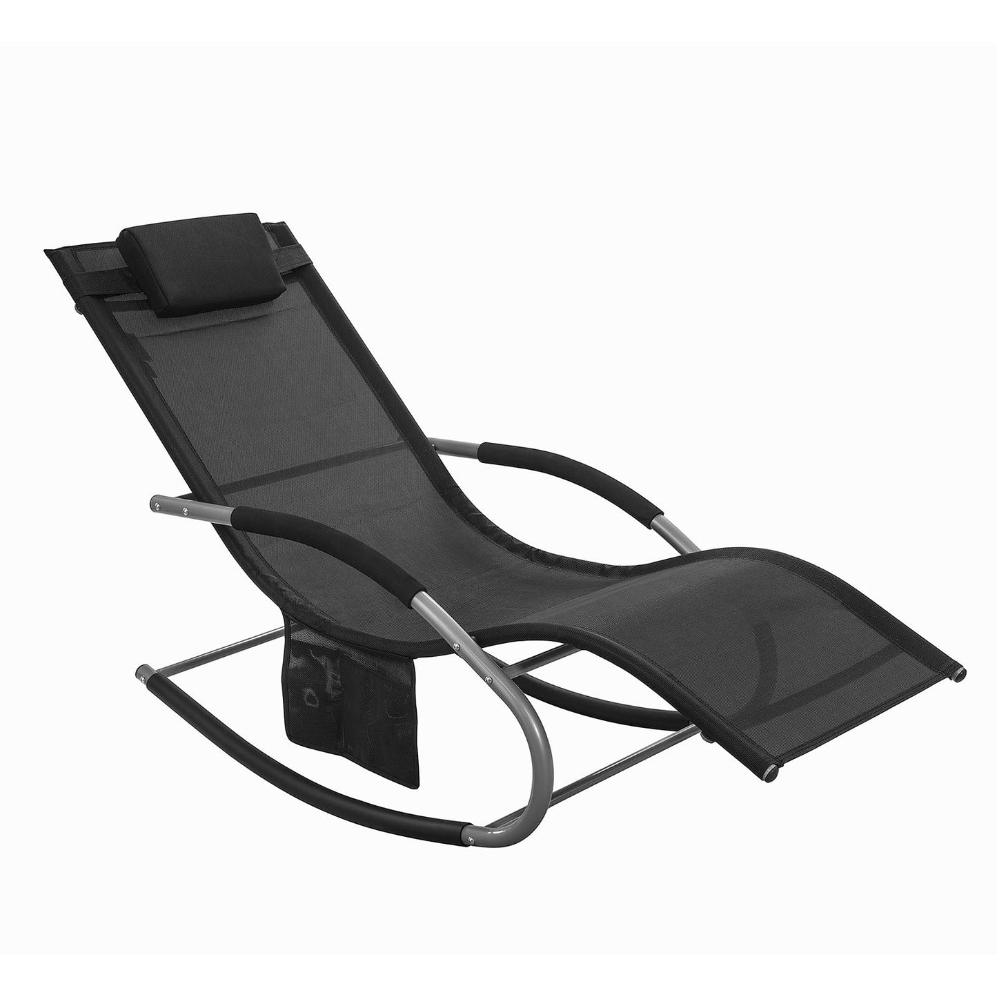 SoBuy Ligstoel - Buiten - Max. 150 kg - Zwart
