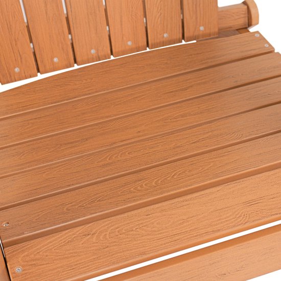 AXI Claire Adirondack Stoel Bruin – Kunststof loungestoel met armleuningen – Opklapbaar - Hoge rugleuning - Tuinstoel - 84,5 x 77 x 95,5 cm - Duurzaam & weerbestendig