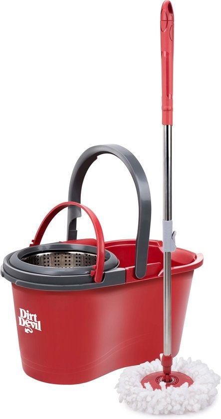 Dirt Devil Dweilsysteem met Wringer - 16 L - 17⌀ x 98 - 118 CM - Rood