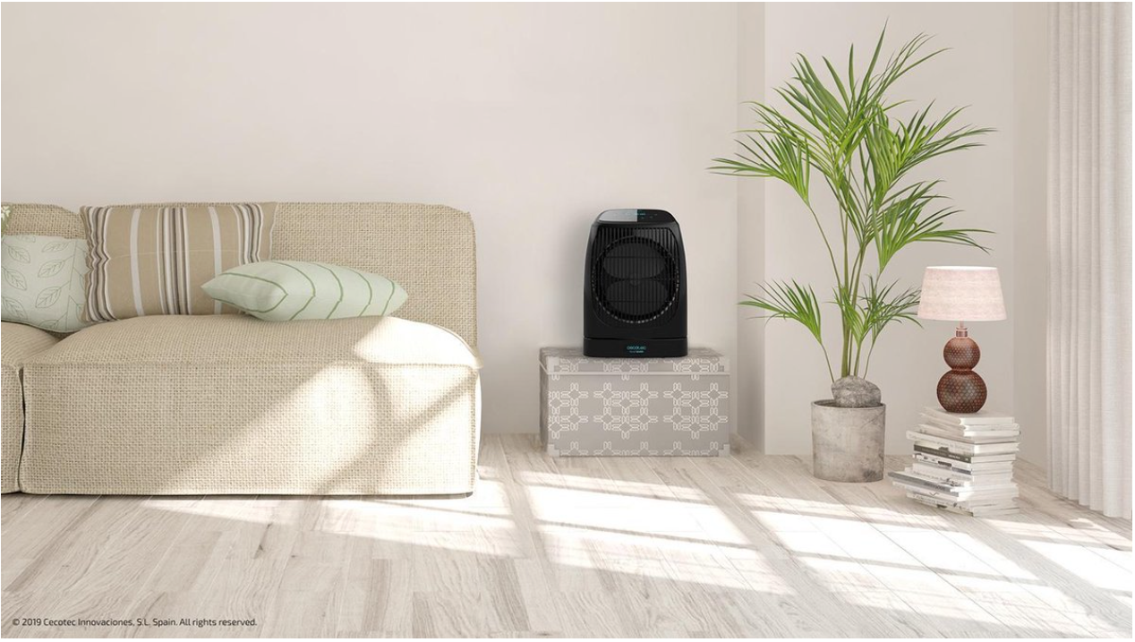 Cecotec - Ready Warm 9600 Smart Force Ventilatorkachel - 2000W - Met Regelbare Thermostaat & 3 Standen - Vorstbeveiliging & Oververhittingsbescherming - Kunststof - Zwart