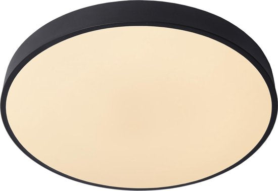 Lucide UNAR - Plafonnière (Plafondlamp) - Ø 49,5 cm - LED 3 StepDim - 1x36W 2700K - Zwart