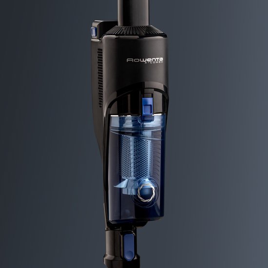 Rowenta X Combo 2in1 GZ3038 - Verticale Stofzuiger - Droog en Nat - Zwart/Blauw