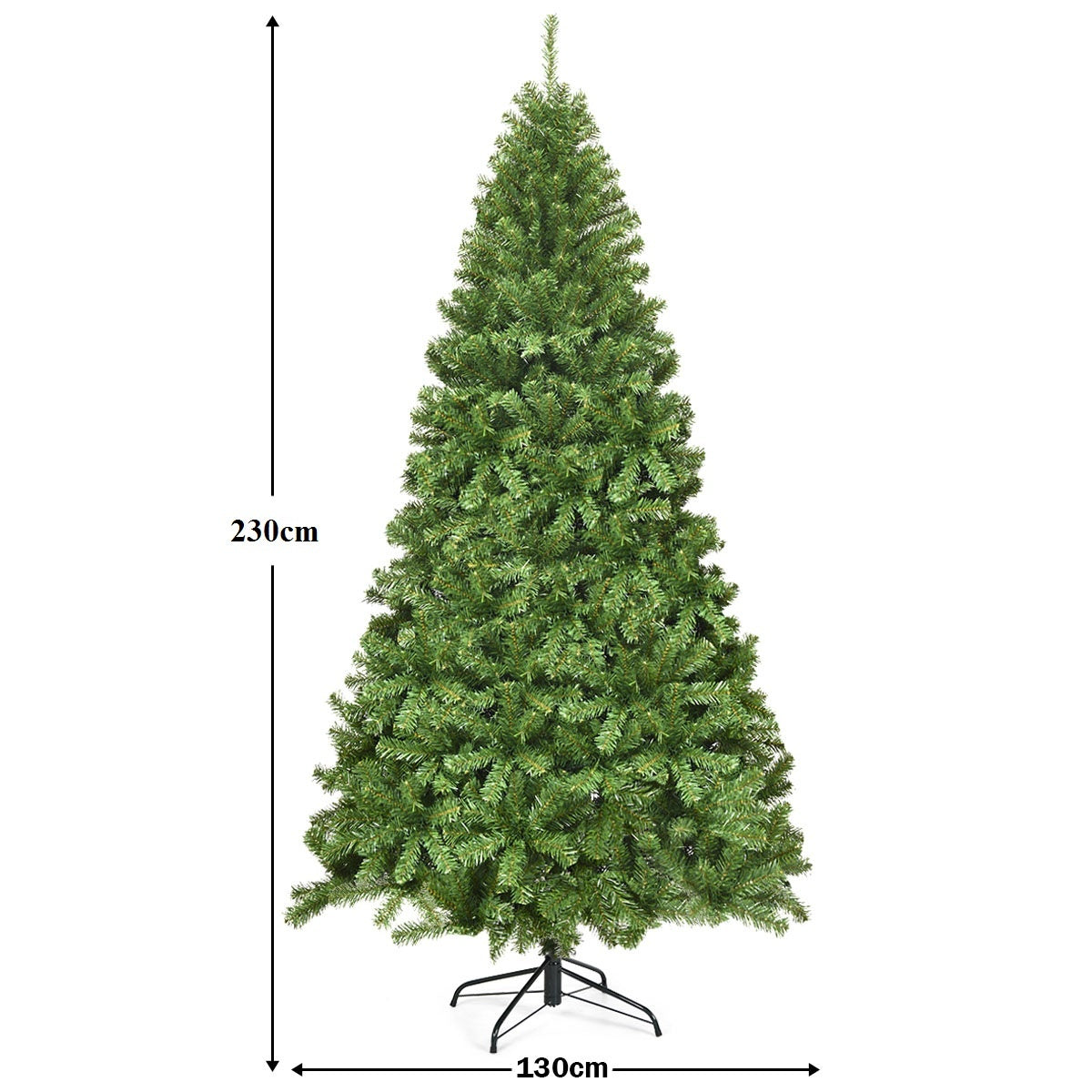 Coast Kunstkerstboom Groen – 130 x 225 cm – 1346 Takpunten met Metalen Standaard