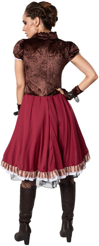 Dressforfun Steampunk edelvrouw S - verkleedkleding kostuum halloween verkleden feestkleding carnavalskleding carnaval feestkledij partykleding - 302295