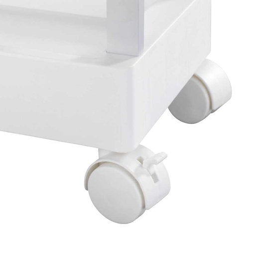 Wenko Huishoud- en badkamerwagen serveerwagen, keukentrolley, keukenrek, badkamerwagen, huishoudelijke wagen met 3 planken