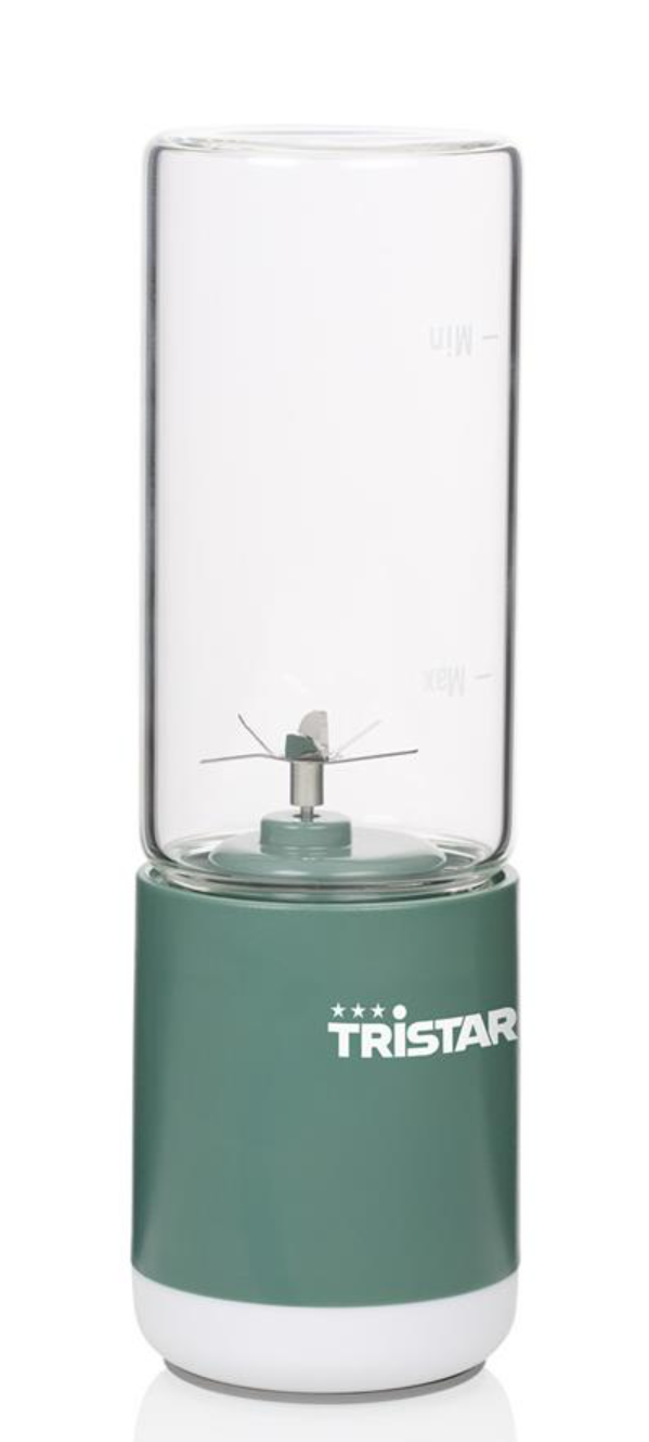 Tristar Mini Blender To Go – Draagbare Smoothie Blender – USB Oplaadbaar – 280 ml – Groen