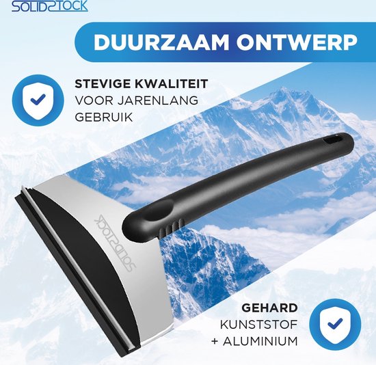 SolidStock IJskrabber Auto - Extra breed - Raamkrabber - Ergonomisch Design