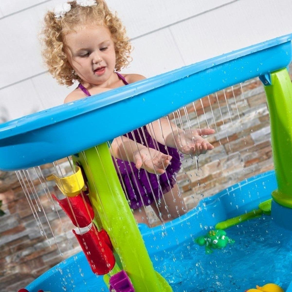 Step2 Rain Showers Splash Pond Watertafel - Met 13-delig accessoireset - Waterspeelgoed voor kind - Activiteitentafel met water voor de tuin / buiten