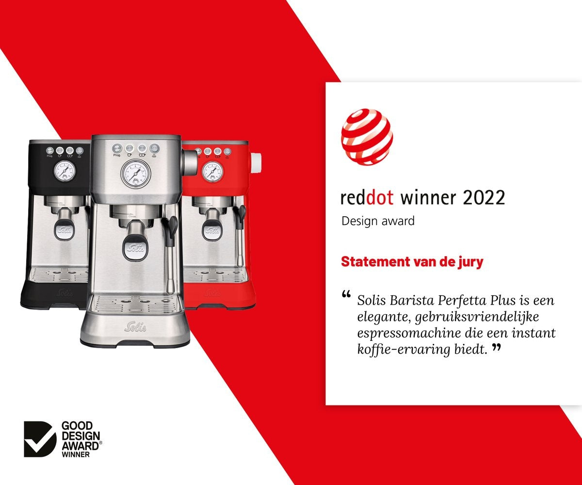 Solis Barista Perfetta Plus 1170 V2 – 1700W Piston Espresso Machine – Espresso & Cappuccino – Zilver