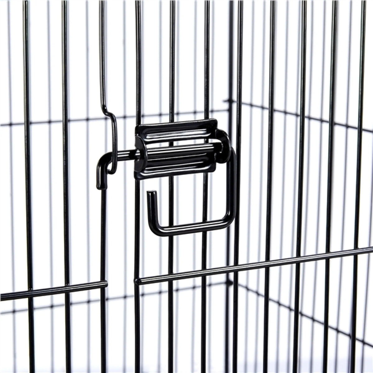 Yaheetech Vogelkooi - Parkieten en Papegaaien - 59,5x59,5x150 cm - Verrijdbaar - Afneembare Standaard - Zitstokken - Zwart