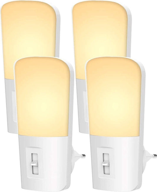 Qumax Nachtlampje LED 4 stuks - Dimbaar met Sensor - Wit