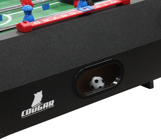 Cougar Voetbaltafel Mini – 3ft Tafelvoetbalspel – Compacte Voetbaltafel voor Thuis – Inclusief Voetballetjes – Zwart