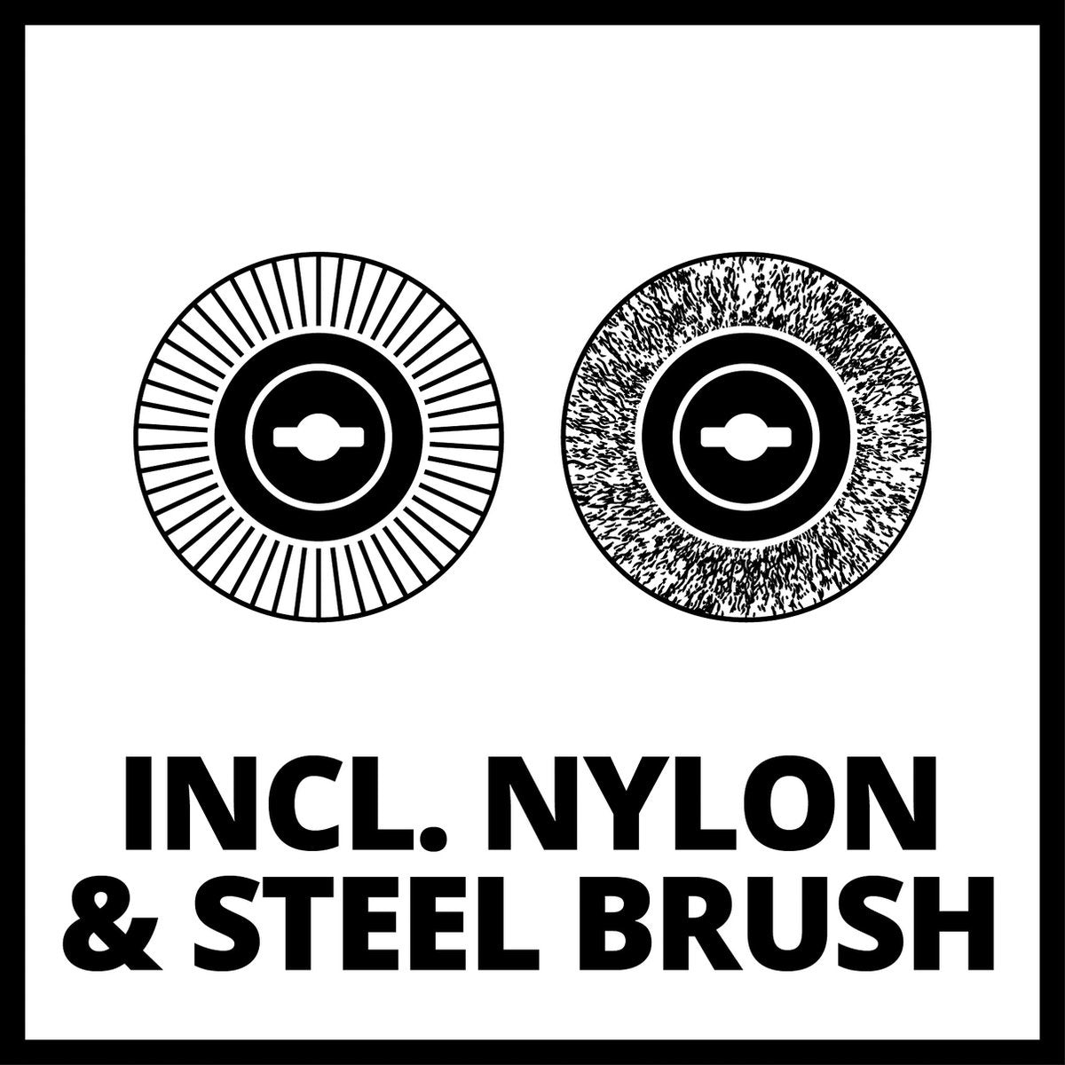 Einhell Accu Voegenreiniger GE-CC 18 Li Solo - Power X-Change - 18V/Li-ion - 1200 t/min - Borsteldiameter: 10 cm - Incl. staal- en nylonborstel - Excl. accu en lader
