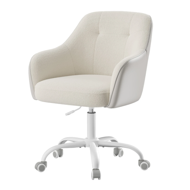 Ochama Bureaustoel Sherpa Stof - Cappuccino Beige - Verstelbare Hoogte 78-88 cm