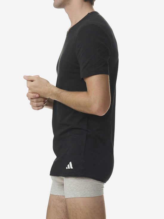 adidas Sportswear 2PK Crew Neck Shirt - Active Flex Cotton - Onderbroek Mannen - 2x zwart