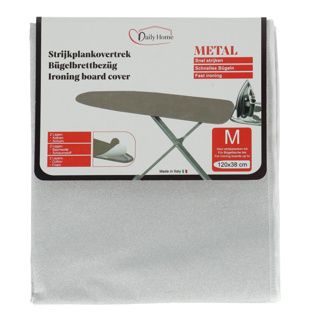 Daily Home Strijkhoes Metal 130 x 46 cm - 5 stuks - Hittebestendige Strijkplankovertrek Set