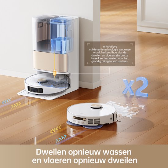 Dreame L10s Pro Ultra Heat - Robotstofzuiger met Heetwater Dweilfunctie - Objectdetectie en vermijding