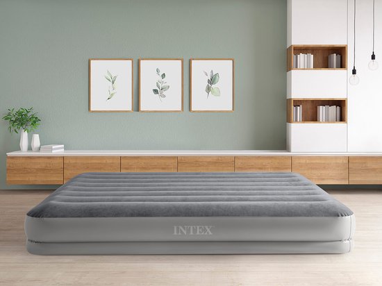 Intex Prestige Mid-Rise luchtbed - Queensize - Ingebouwde elektrische pomp