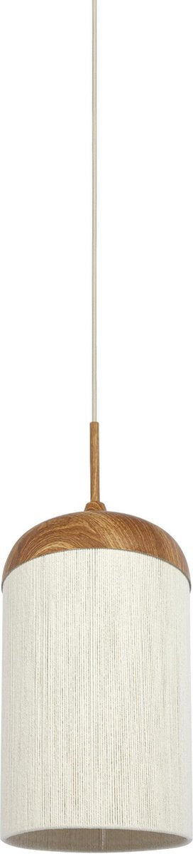 Light & Living Hanglamp Dania - Ø27,5x52cm - Modern - Voor Eetkamer, Slaapkamer, Woonkamer - Naturel/Crème