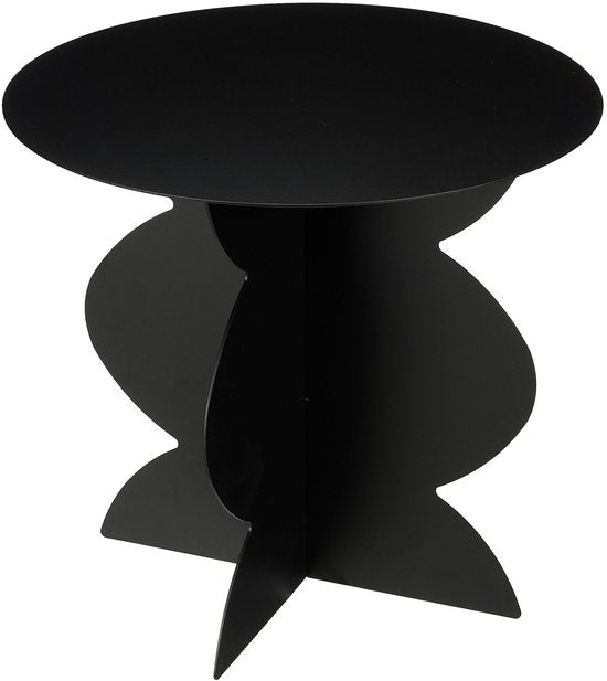 Mica Decorations Rafi Bijzettafel - H40 x Ø45 cm - IJzer - Zwart