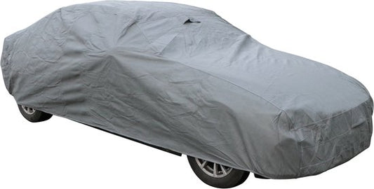 Carpoint Autohoes Ultimate Protection - Beschermt auto tegen UV straling, regen, zand , stof & vuil - Zachte binnenkant – Waterafstotend – Perfecte aansluiting door elastische band & verstelbare banden - Maat Small - Afmeting 406x150x116cm