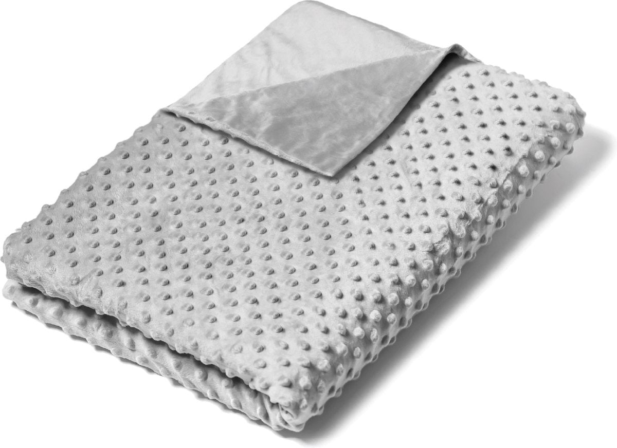EL-Life Verzwaringsdeken Overtrek | Voor de 7kg en 9kg variant van 150x200cm | Hoes van heerlijk zachte Minky Fleece stof | Grijs