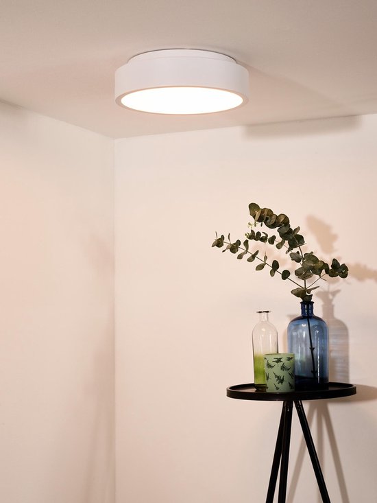 Lucide TALOWE LED - Plafonnière (Plafondlamp) - Ø 30 cm - LED Dimbaar - 1x20W 3000K - Wit