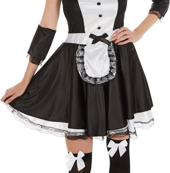Dressforfun vrouwenkostuum sexy dienstmeisje XXL - verkleedkleding kostuum halloween verkleden feestkleding carnavalskleding carnaval feestkledij partykleding - 301064