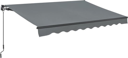 Zonnescherm / Luifel - 250 x 200 cm - Donkergrijs - Incl. Bevestigingsmaterialen