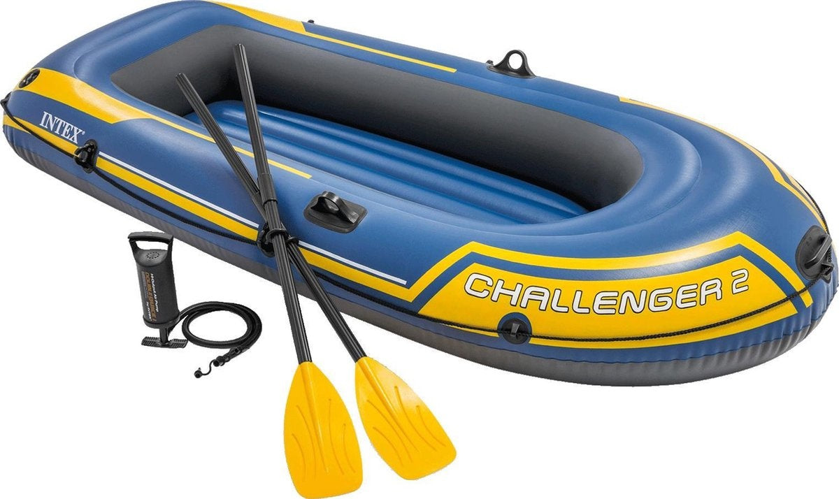 Intex Challenger 2 Boot Set - 236 x 114 x 41 cm - Inclusief peddels en pomp