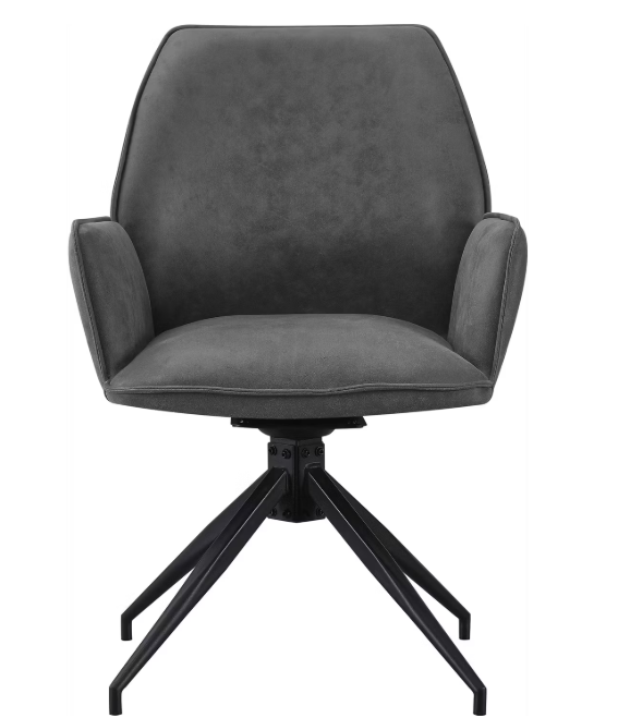 Multifurn Jill Eetkamerstoel Set van 1 - Linnen Antraciet - 57x63x90 cm
