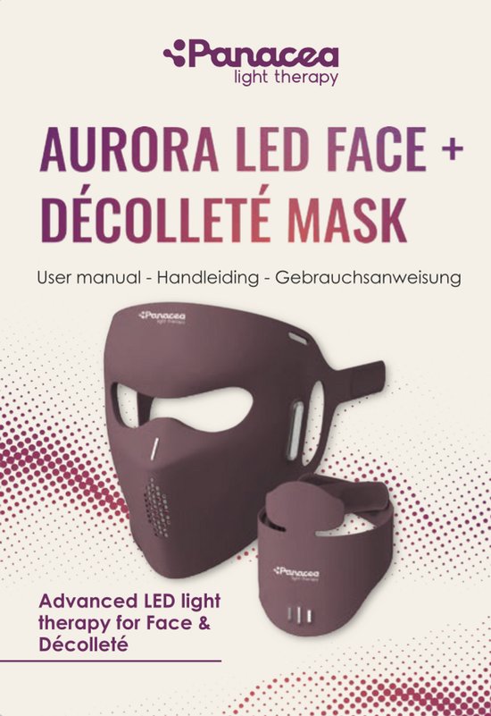 Panacea Aurora LED Gezichtsmasker - Rood Licht & Infrarood - 90 LED's - 6 Programma's