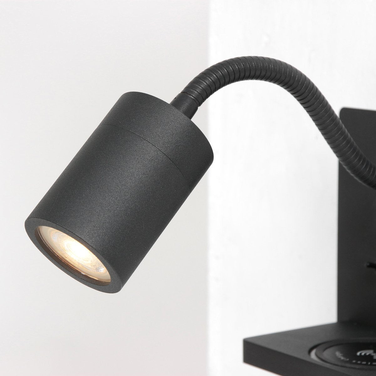 Mexlite wandlamp Upround - zwart - metaal - 3654ZW