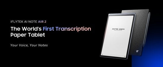 iFLYTEK - AINOTE 2 - Smart E ink Tablet 10.65" - Ultradun Digitaal Notitieboek voor Professionals - AI Transcriptie - Vertaling & Vergaderingsoverzicht - <20 ms Schrijflatentie - 7-Daagse Batterij