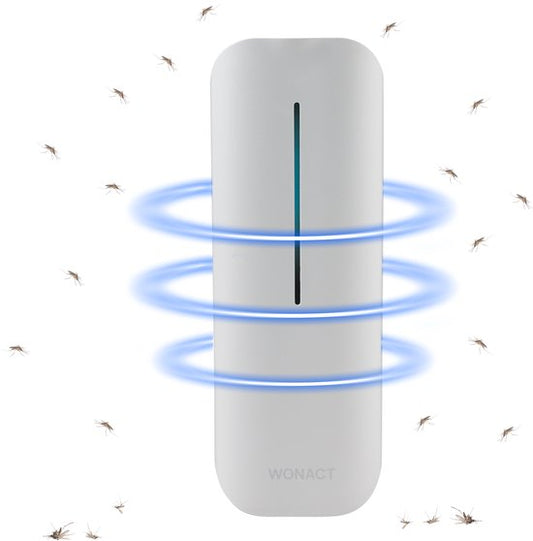 Wonact Muggenlamp - Muggenstekker - Vliegenlamp - 9W - tegen muggen, vliegen, fruitvliegjes en motten - Wit - Muggenvanger - anti muggenstekker met aan/uitknop - geurloos - geluidloos - met 10 lijmplaten - insectenlamp voor binnen