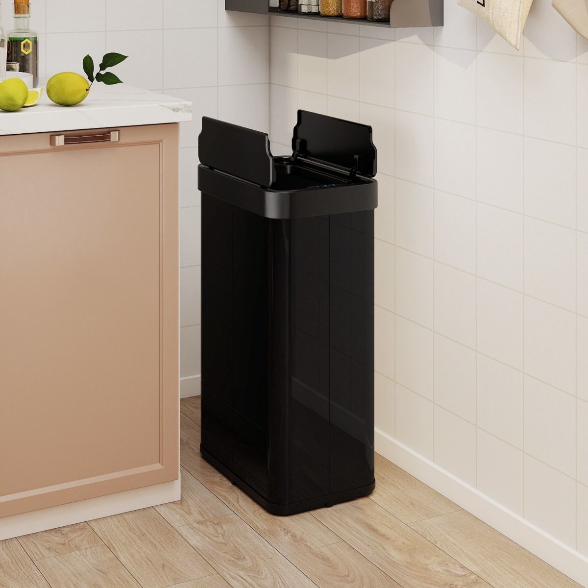 Coast Sensor Prullenbak - automatische opening en sluiting - 60 liter - zwart