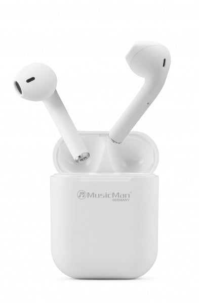 MusicMan Draadloze stereo in-ear koptelefoon wit
