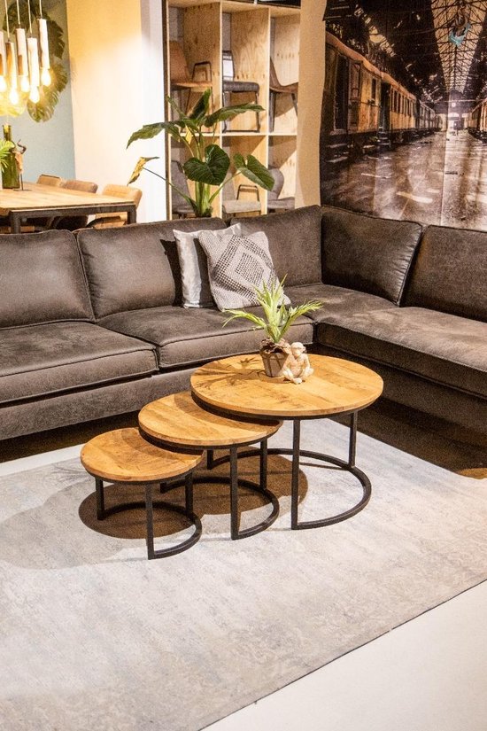 Trend Living Set Three XXL Salontafel - Bruin - Hout