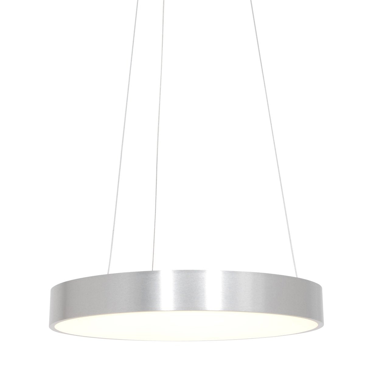 Hanglamp Ringlede 2695ZI Zilver rond 48cm, hoogte verstelbaar, gemaakt van kunststof en staal, Steinhauer modern design voor binnengebruik