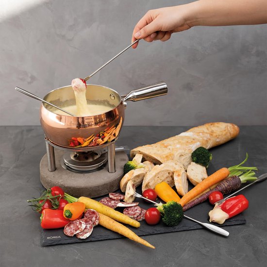 Boska Fondueset Koper - Kaas fondue - voor 1300 gram Kaas - 1,7 L